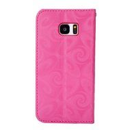 Galaxy S7 Edge Wallet Case, PHEZEN Bling Liquid Glitter Love Heart Floating 3D Hourglass Luxury Pu Leather Magnet... N17