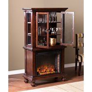 Southern Enterprises Sophia Curio Fireplace - Espresso N3