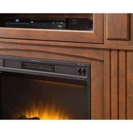 Brown Whalen Sumner Corner Electric Fireplace Media Console For TV's Up To 45" And 100 LBS N7