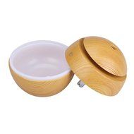 Ecurson LED Touch Wooden Aroma Ultrasonic Humidifier USB Essential Oil Diffuser Cute Round Home Office Air Purifier... N17