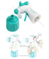 Turquoise Manual Fan and Spray Bottle for Beach, Camping, Summer N3