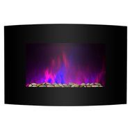 AKDY 36" Wall Mount Type Tempered Glass Adjustable 2 Setting 1500W LED Flame Effect Bedroom Electric Fireplace... N2