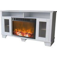 Cambridge Savona Fireplace Mantel with Electronic Fireplace Insert, White N2