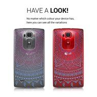 kwmobile Elegant and light weight Crystal Case Design Indian sun for LG G Flex 2 in light pink white transparent N38