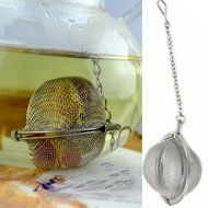MAXGOODS Fine Ball Tea Infuser Strainer Mesh Filter Spoon Hooking Chain Stainless Steel N3