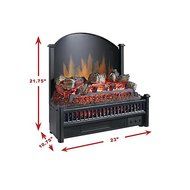 Moda Flame Woodmere 24 Inch Ventless Electric Space Heater Free Standing Firebox Fireplace Insert N3
