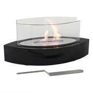 Sunnydaze Barco Ventless Tabletop Bio Ethanol Fireplace, Stainless Steel N7