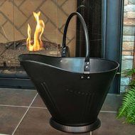WoodEze 4071CA Black Fireplace Coal Hod Ash Bucket N2
