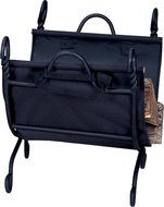UniFlame Ring Swirl Black Log Rack with Canvas Carrier