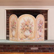 Handcrafted Vases Yellow/ White Fire Screen by Stupell
