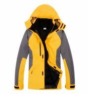 Hanxue Mens Hiking Ski Jacket Softshell 3 in 1 Hiking Raincoat Plus Size Men Waterproof Sportswear with Removable...