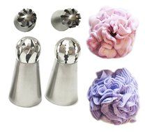 New Ball Russian Stainless Steel Tips Tulip Sphere Whip Cream Buttercream Icing Piping Nozzles DIY Baking Tools... N2