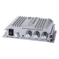 HONGXING AX-4 Hi-Fi 2.1CH Stereo Audio Amplifier AMP Super Bass HX-168A with AC Power Adapter Sliver N2