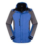 Hanxue Mens Hiking Ski Jacket Softshell 3 in 1 Hiking Raincoat Plus Size Men Waterproof Sportswear with Removable... N5