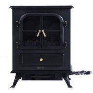 Elegant Vintage Free Standing 1500W Heater Fire Flame Stove Wood Adjustable Electric Fireplace N5