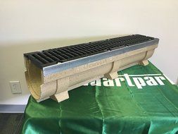 Standartpark Polymer Concrete Channel 6 Inch internal width and depth 39.4&quot; Length Cast Iron Grate N2