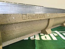 Standartpark Polymer Concrete Channel 6 Inch internal width and depth 39.4&quot; Length Cast Iron Grate N3