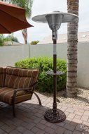 AZ Patio Heaters Natural Gas Patio Heater in Hammered Bronze, Cast Aluminum N2