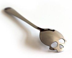 MAXGOODS Stainless Steel Sugar Skull Tea Spoon ,2-Pack