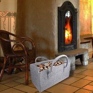 Fanser Viey Timber Transport Bag Thickened Felt Anti-piercing Wood Bags Fireplaces Wooden Frames Newspaper Shelves... N2