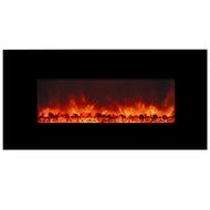 Yosemite Home Decor DF-EFP1000 Contemporary Large Glass Electric Heater, Sleek Black