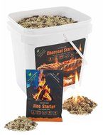 InstaFire 2-Gallon Bucket of Eco-Friendly Granulated Bulk Charcoal Briquette Starter and One Pack of Fire Starter