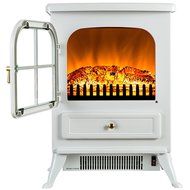 FIREBIRD 15" 1500W Adjustable 2 Setting 5200BTU Freestanding Portable Tempered Glass Electric Fireplace Stove... N9