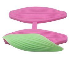 FOUR-C Cake Making Tools Leaves Chocolate Veiner Moulds Silicone Veiner Set for Cupcake Color Pink