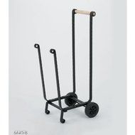 EUROPEAN CURL Wood Kindling Log Carrier Cart Caddy - VINTAGE IRON