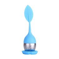 Orange Silicone Loose Leaf Tea Infuser Strainer Filter With Drip Tray N3