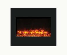 Amantii ZECL-30-3226-BG Zero Clearance Series Built-In Electric Fireplace with Ember Media Kit, 30 Inch N2