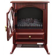 AKDY 16" Red Freestanding 3D Flame Electric Log Set Fireplace Heater AZ-18D2P-RED N2