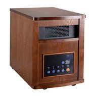 Giantex 1500w Pro 6 Element Infrared Quartz Heater Large Room W/wood Cabinet and Remote N2