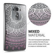 kwmobile Elegant and light weight Crystal Case Design Indian sun for LG G Flex 2 in light pink white transparent N40