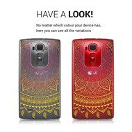 kwmobile Elegant and light weight Crystal Case Design Indian sun for LG G Flex 2 in light pink white transparent N45