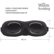 Sleep Mask- Contoured &amp; Comfortable Eye Mask for Sleeping &amp; Free Ear Plugs Carry Pouch. Lightweight 3D Blindfold... N3