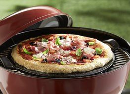 Emile Henry Made in France Flame Top Pizza Stone, Black. Perfect for Pizzas or Breads. In the Oven, On Top of...