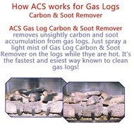ACS Gas Log Cleaner Removes Carbon and Soot From Fireplace Gas Logs | 1 Pint - 16oz. Spray Bottle N6