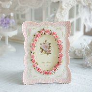 Spritech(TM) Everyday Life Wedding Photo Resin Picture Frame With Elegant Flower N4