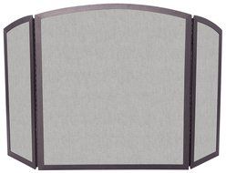 UniFlame 3-Fold Bronze Wrought Iron Screen with Continuous Arch
