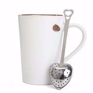 1/2pcs Stainless Steel Heart Shaped Tea Infuser Spoon Strainer Steeper Filter N2