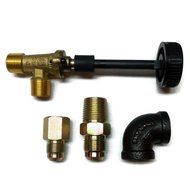 On/Off Valve with Knob Handle and Single Extension for Gas Logs N3
