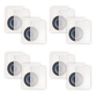 Blue Octave LW82 In Wall 8" Speakers Home Theater Surround Sound 2-Way 4 Pair Pack