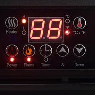Della 1500W Deluxe Infrared Quartz Fireplace Heater Flame Wood Log Caster with Remote Control N2