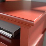 Homestar ZBREMEN Bremen Media Fireplace Console, 54 7/8" x 15 3/8" x 35", Red N4