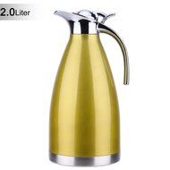 Satin Finish Stainless Steel Thermal Coffee Pot, Vacuum Insulated Carafe Flask Tea Kettle, 1.5 Liter N6