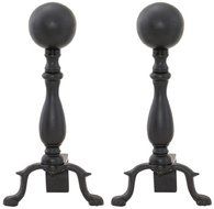 Uniflame, A-1234, Black Ball Andirons