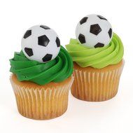 24 Soccer Cupcake Toppers