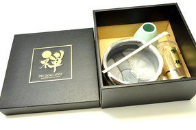 Japanese Mino Yaki ware Matcha Bowl And Tea Ceremony Set Green Tea 11.5 / 11.5 / 8cm (4.5 / 4.5 / 3.1inch)[7397] N2