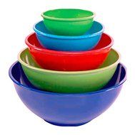 Colorful Melamine Mixing Bowls Set of 5